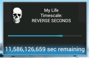 MorbidMeter counting down in real time
